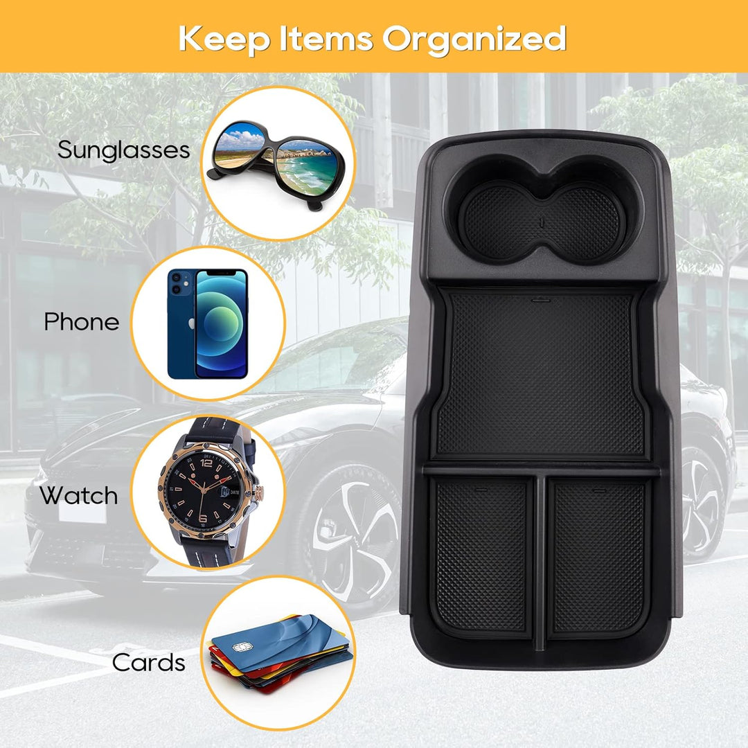 LFOTPP Kompatibel mit Kia EV6 2021 2022 2023 Mittelkonsole Aufbewahrungsbox, Armlehne Organizer Tray