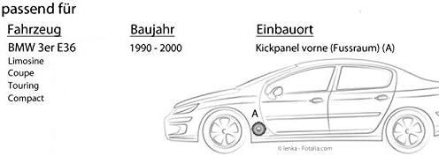 Lautsprecher Einbauset passend mit Kenwood KFC-S1366-13cm 2-Wege Koax Auto Einbauzubehör für BMW 3er
