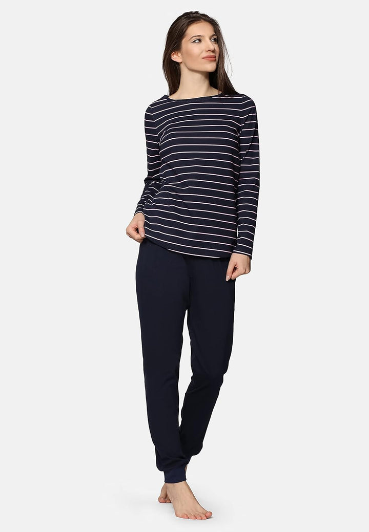 Bellivalini Damen Schlafanzug BLV50-166 S Navy Rosa, S Navy Rosa