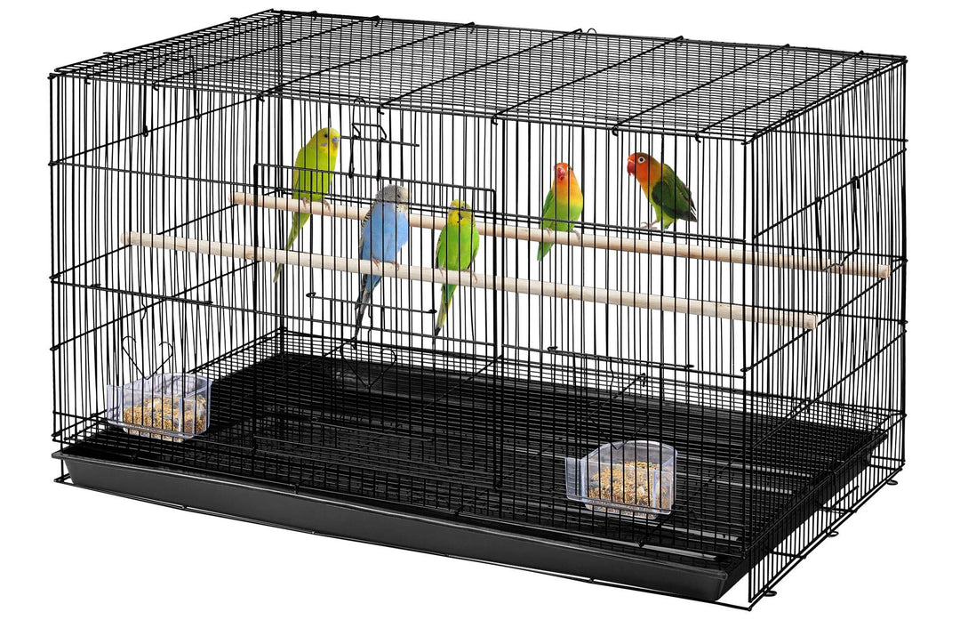 Yaheetech Vogelkäfig Stapelbarer Flugkäfig breiter käfige mit extra viel Platz für Papageien Sittich