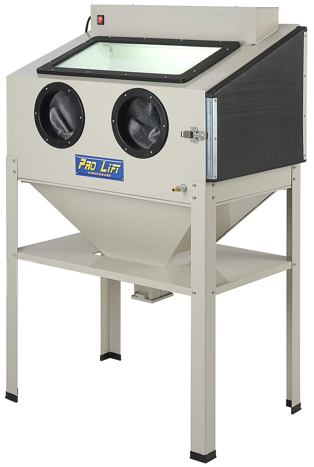 Sandstrahlgerät 220 l Sandstrahlkabine Sandstrahler 220 Liter Zubehör sand blaster Industrie Beleuch