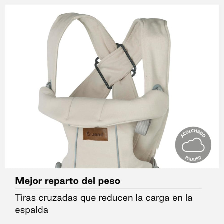 Jané Dual, ergonomische Babytrage, von Geburt bis 15 kg, 3 Positionen, atmungsaktiv und gepolstert,