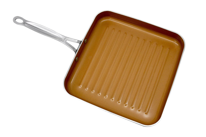 GOTHAM STEEL 1093 Gotham Stahl Antihaftbeschichtete Grill Pfanne mit Maurerkelle ti-cerama Oberfläch