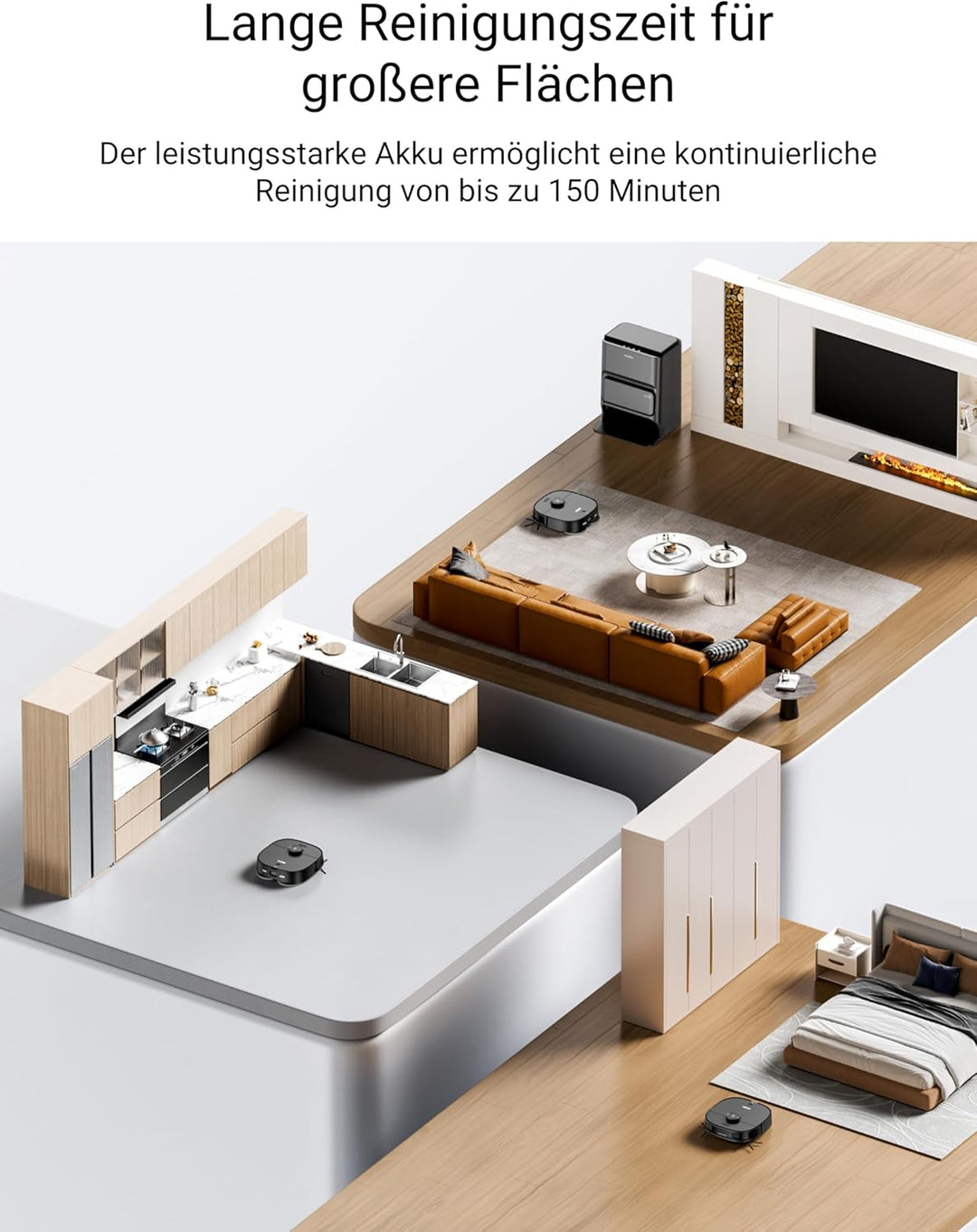 Eureka J12 Ultra Roboterstaubsauger mit Wischfunktion (Selbstentleerung, Wasch- und Trocknung), 5000