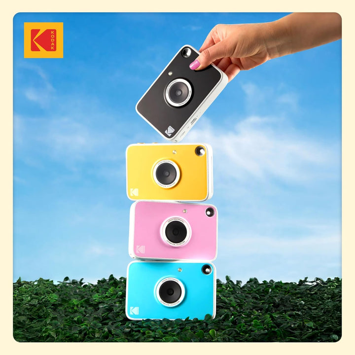 Kodak Printomatic+ Sofortbild Digitalkamera Starter-Set mit Tragetasche (Blau) und 20er Zink-Fotopap