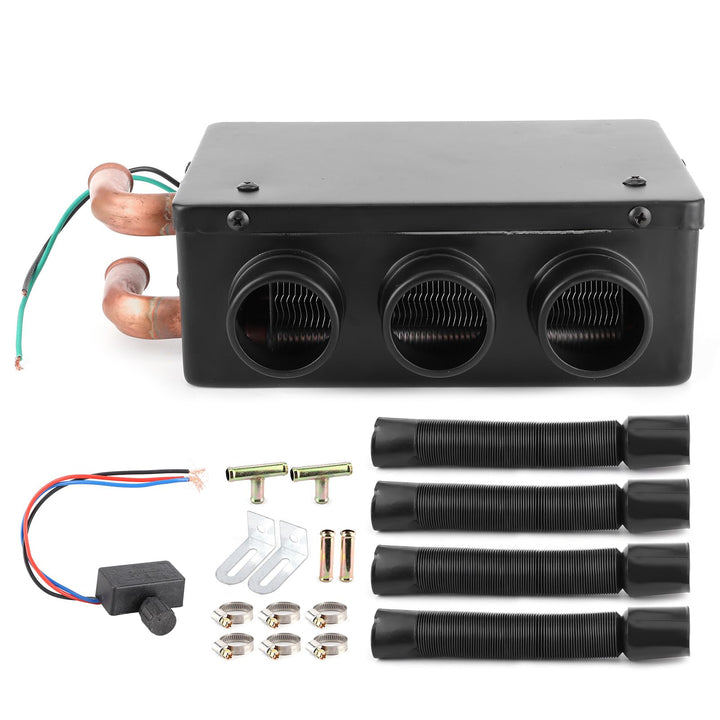 Heizlüfter 12V,12V Kabinenheizung,Autoentfroster,12V 50W Autoheizung 3-Loch Tragbar Winter Schnell H