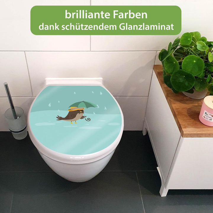 banjado Toilettendeckel mit Absenkautomatik 44,5x37cm - Soft Close Toilettensitz - WC Sitz mit Absen