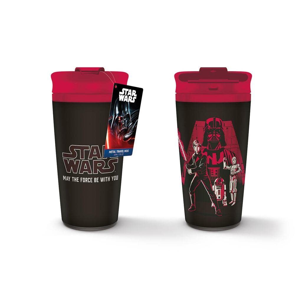 Star Wars Reise-Kaffeebecher (May The Force Be With You Design) 540ml Metall isoliert Reise-Kaffeebe