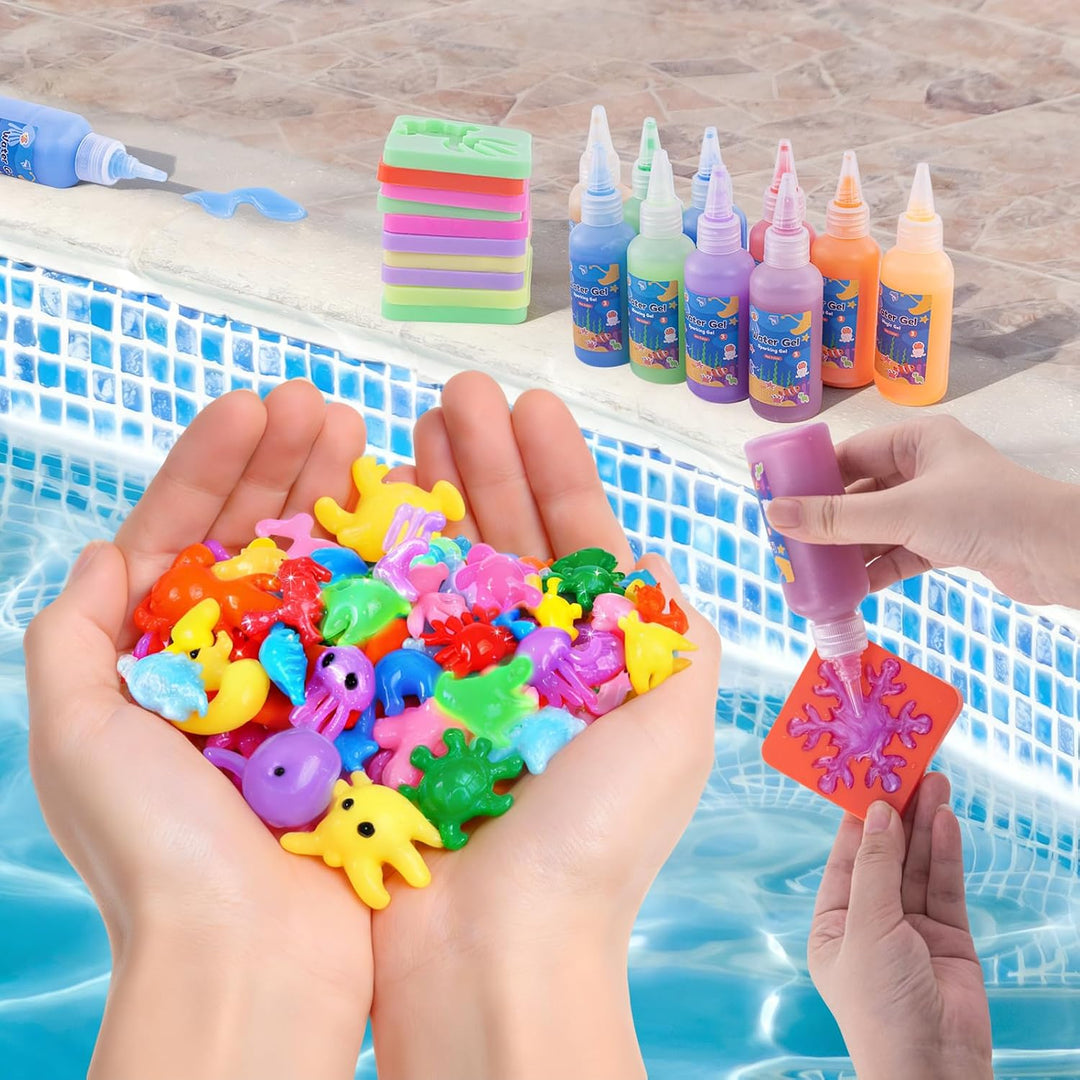 Magic Water Gel Toy Kit, DIY 3D Wassergel Spielzeug für Kinder 4 5 6+ | mit 24 Farben &amp; 20 Formen, K