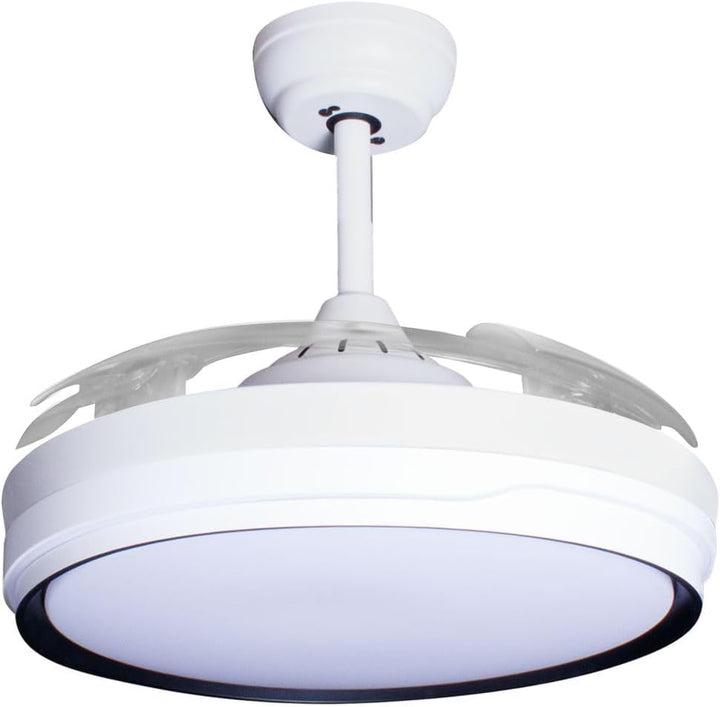 Eclipse Deckenventilator mit Beleuchtung, Leise mit 6 Windstufen, App | Fernbedienung, Sommer und Wi