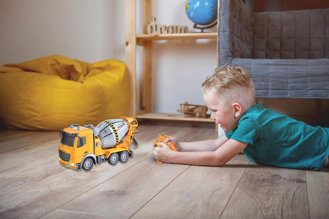 Lexibook, Crosslander® pro RC Betonmischer, Ferngesteuerter LKW-Kreisel, Lichteffekte, 360° drehbare