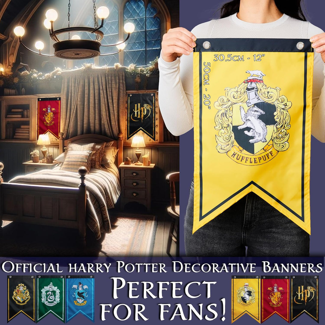 Harry Potter Party Deko Zimmer Hogwarts Wappen, 6er Set, Geburtstag Banner, Wand Dekoration mit Gryf