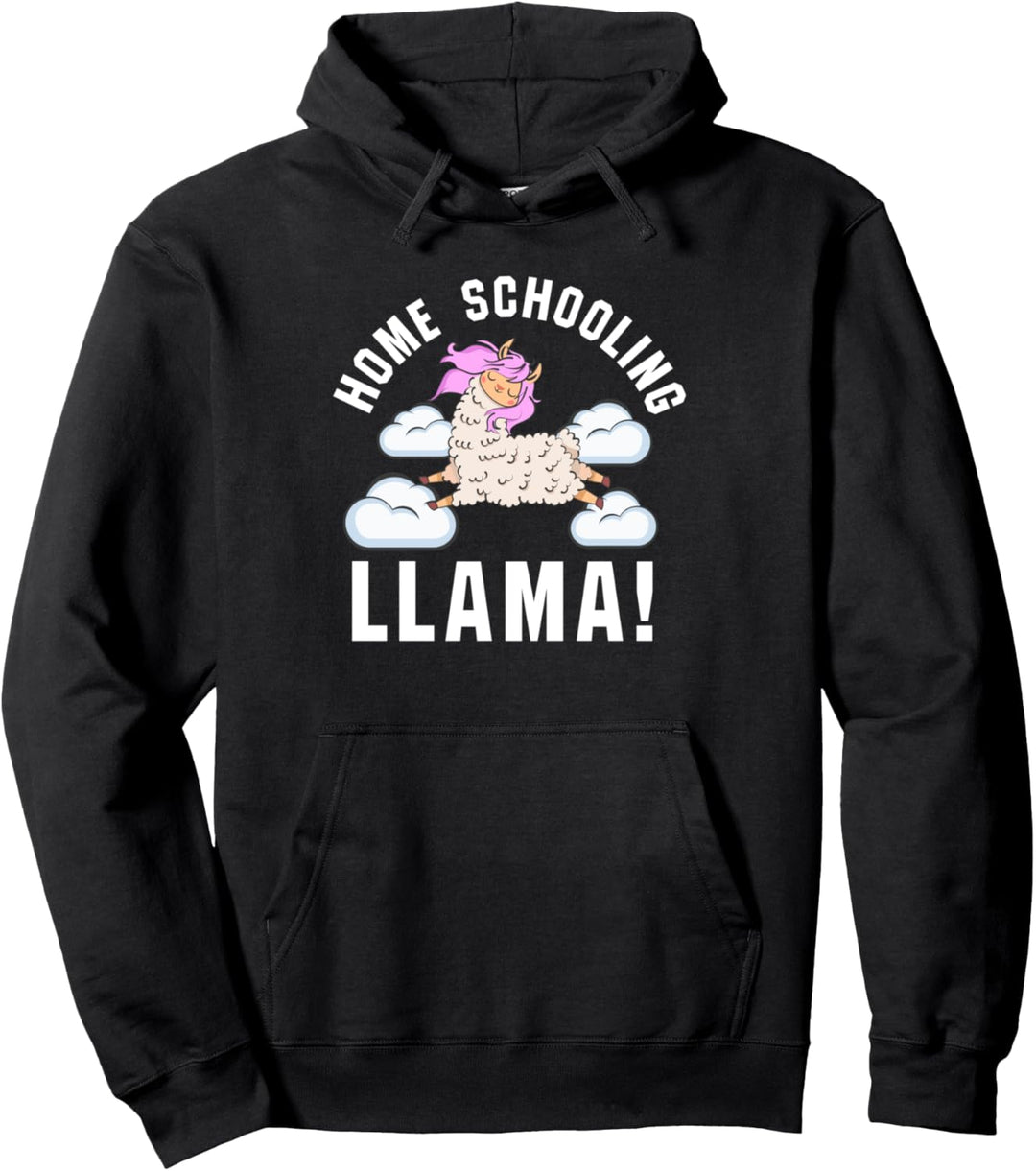 Homeschooling Schulkind Schüler Lama LLama ALpaka Schulkind Pullover Hoodie