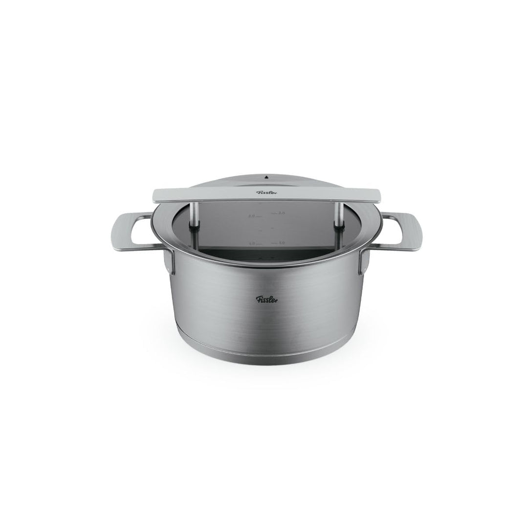 Fissler Phi Collection Kochtopf (16 cm, 1,9 L) mit Glasdeckel – Edelstahl-Topf klein, induktionsgeei