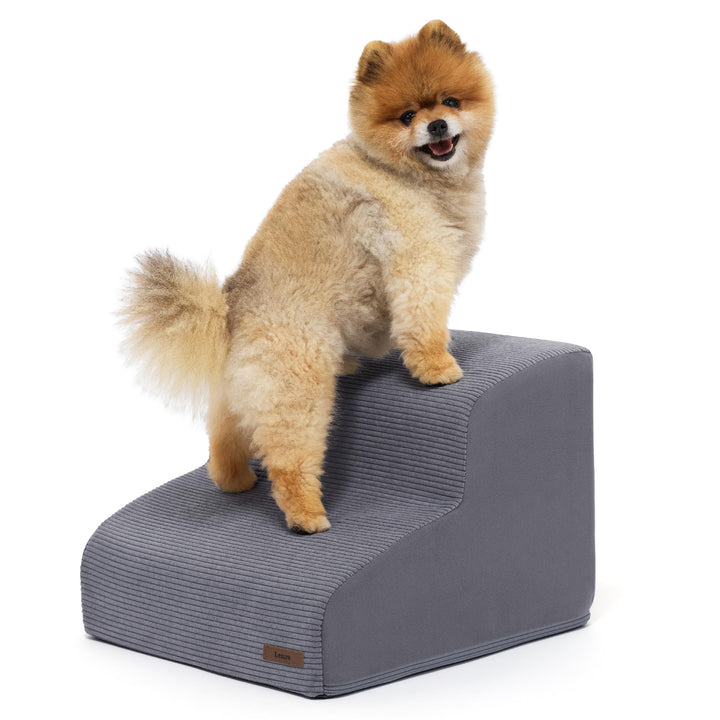 Lesure Hundetreppe Katzentreppe für Hunde und Katzen - 2 Stufen Haustiertreppe aus 33D hochdichter S