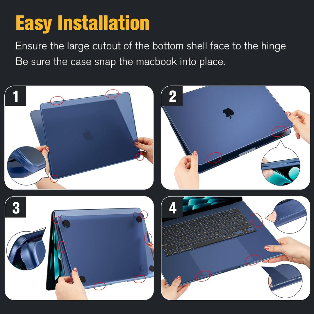 Fintie Hülle Kompatibel mit MacBook Air 15 Zoll A3114 A2941 M3 M2 (2024-2023), [100% Entspricht der