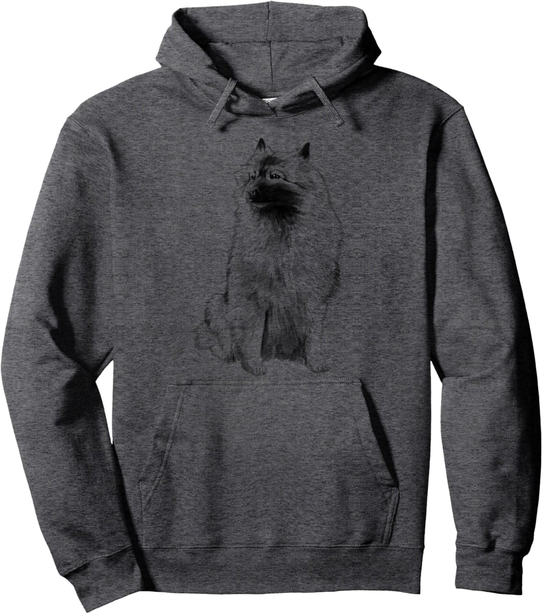 Sitzinder Hund Wolfsspitz Pullover Hoodie