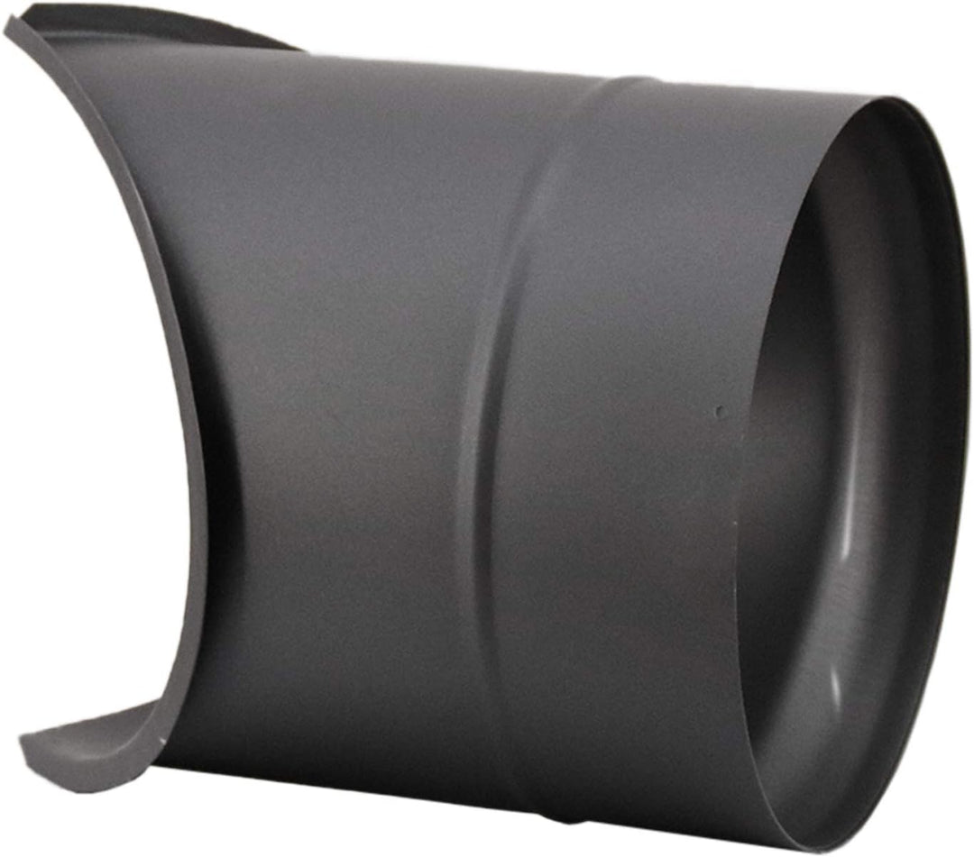 LANZZAS Ofenrohr Wandfutter/Mauermuffe für Aussenecke, im Durchmesser Ø 150 mm, Farbe: gussgrau - we