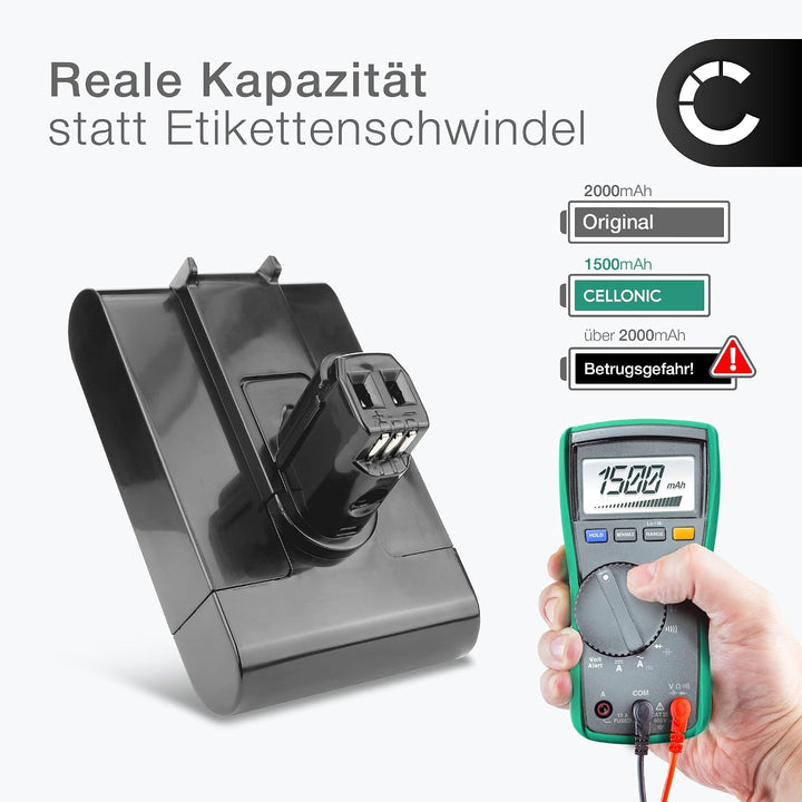CELLONIC 1x Akku kompatibel mit Dyson DC30, DC31, 917083-07 | 1x, (1500mAh-22.2V-Lithium-Ionen), Sta