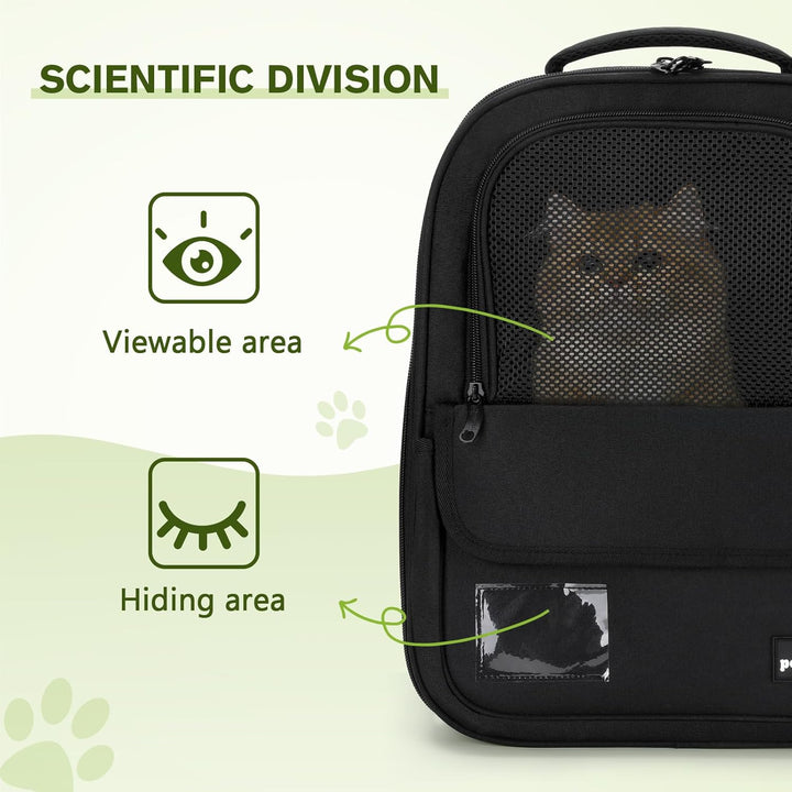 pecute Haustier Rucksack 6kg, Tragbare und Faltbare Katzentasche, Atmungsaktive und Leichte Hundetas