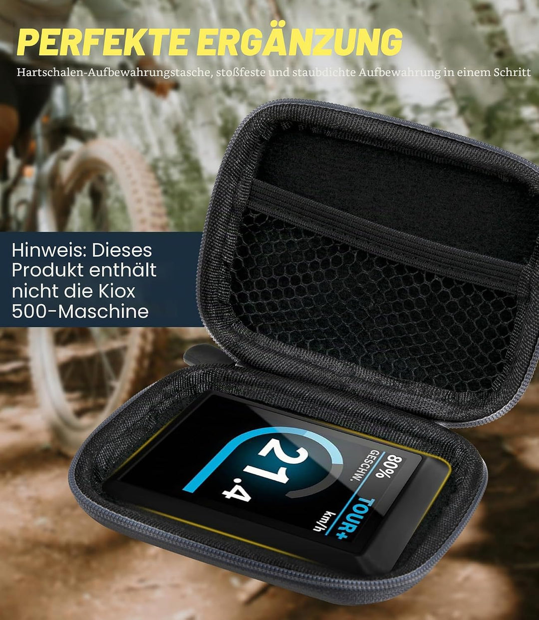 NEWZEROL 2 in 1 Schutzhülle Kompatibel für Bosch Kiox 500 Hart Tasche mit Display Cover, wasserdicht