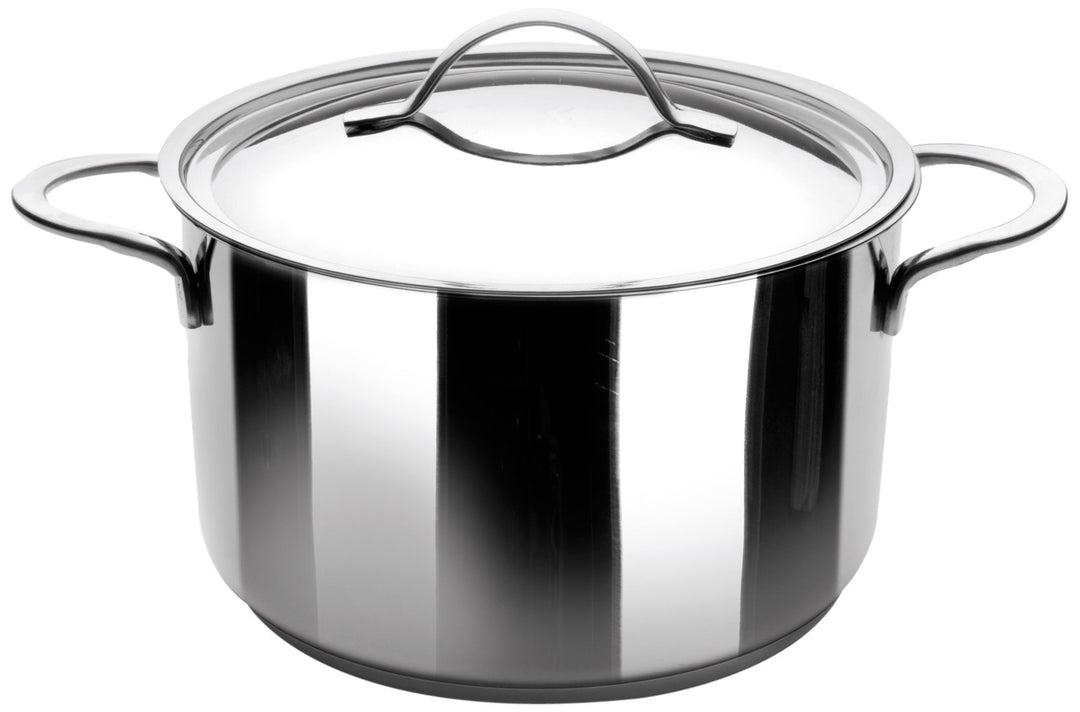 IBILI Kochtopf Noah mit Deckel, Edelstahl, Silber, 26 cm, 2-Einheiten 26 cms, 26 cms
