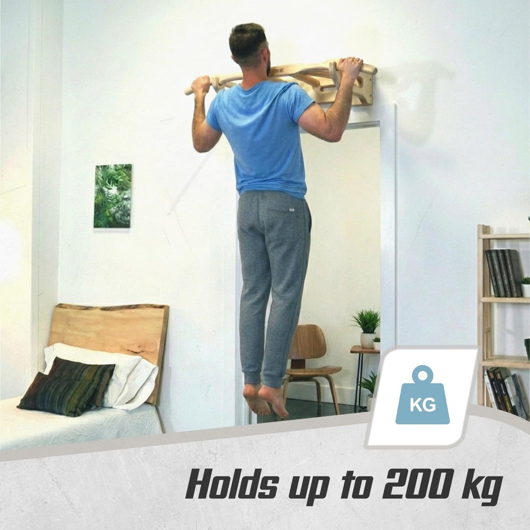 Gorilant - Titan, Klimmzugstange für die Wand über der Tür, Pull-up Stange, mehrere Griffe | einfach