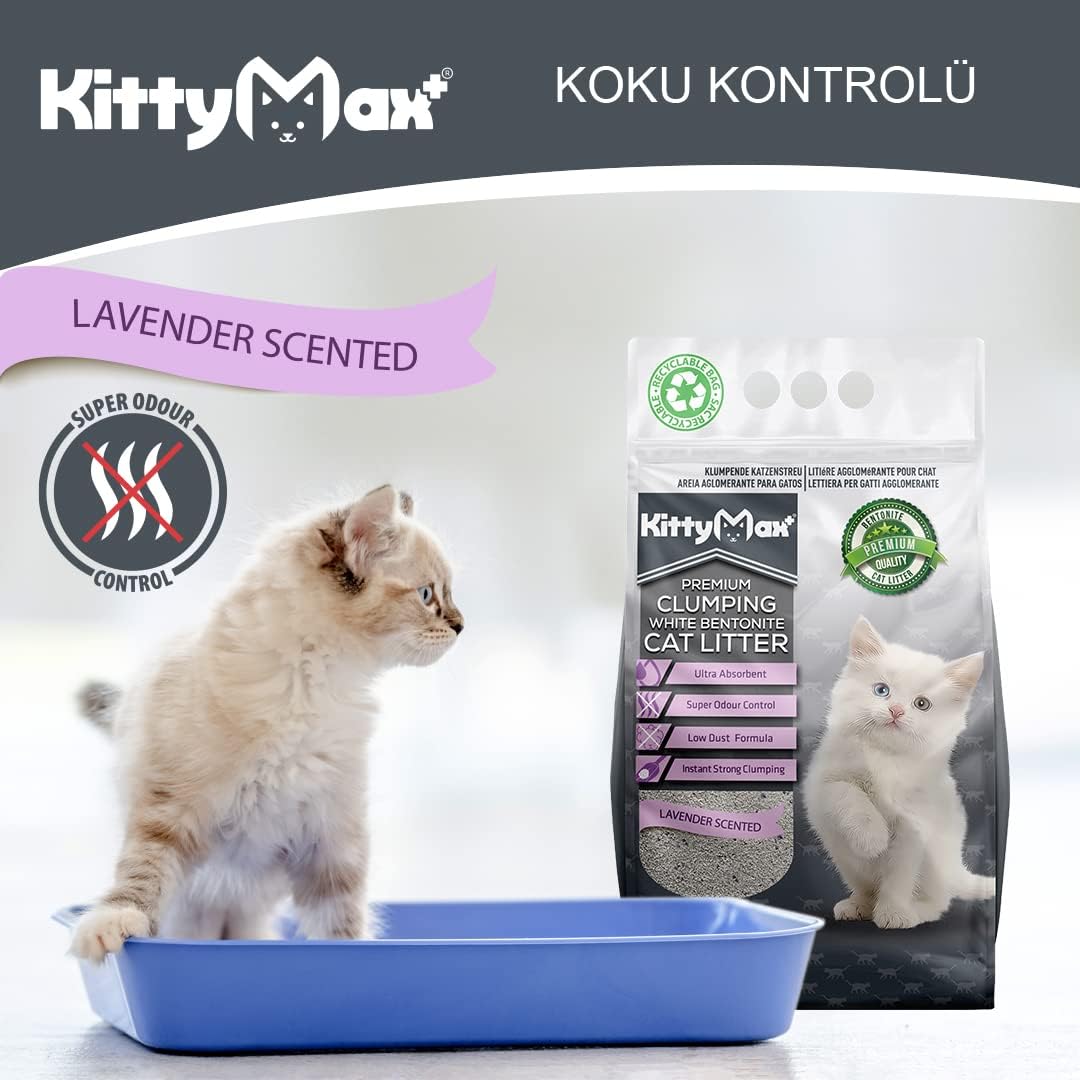 Klumpstreu Katzenstreu-Super Premium Lavendel 2 x 10L 100% Bentonite