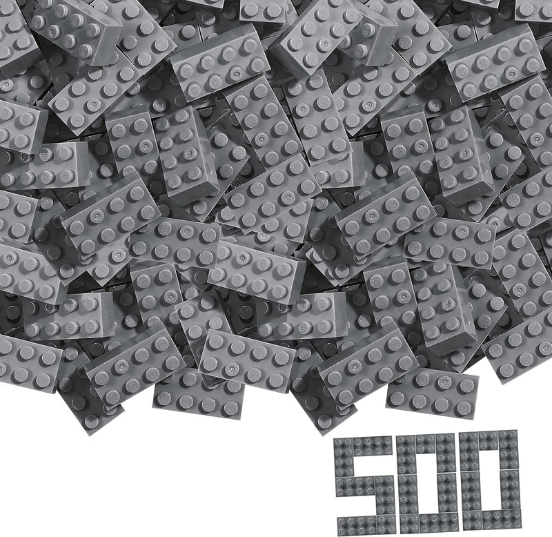Simba 104114549 - Blox, 500 graue Bausteine für Kinder ab 3 Jahren, 8er Steine, im Karton, hohe Qual