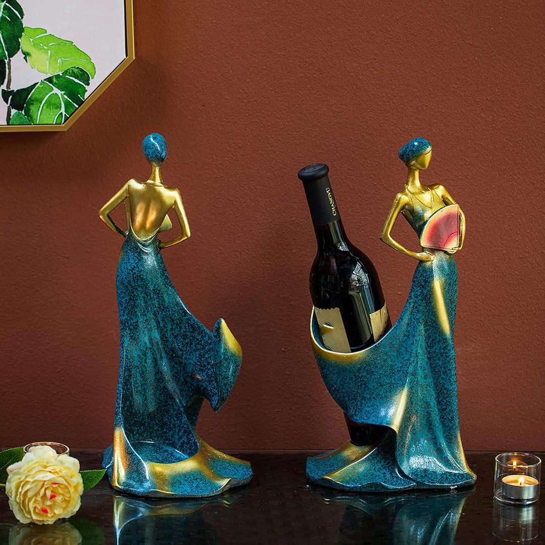 NUPTIO Weinflaschenhalter Elegante Weinregalhalter Harz Rotweinflaschenständer Regal für Home Bar Zu