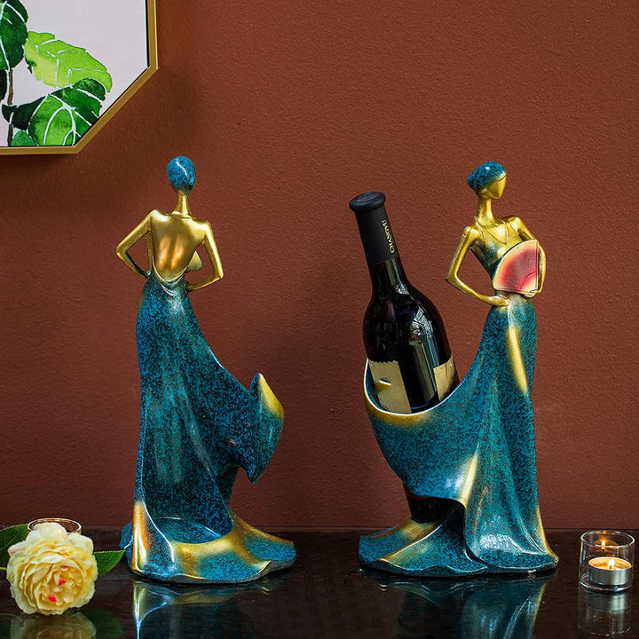 NUPTIO Weinflaschenhalter Elegante Weinregalhalter Harz Rotweinflaschenständer Regal für Home Bar Zu