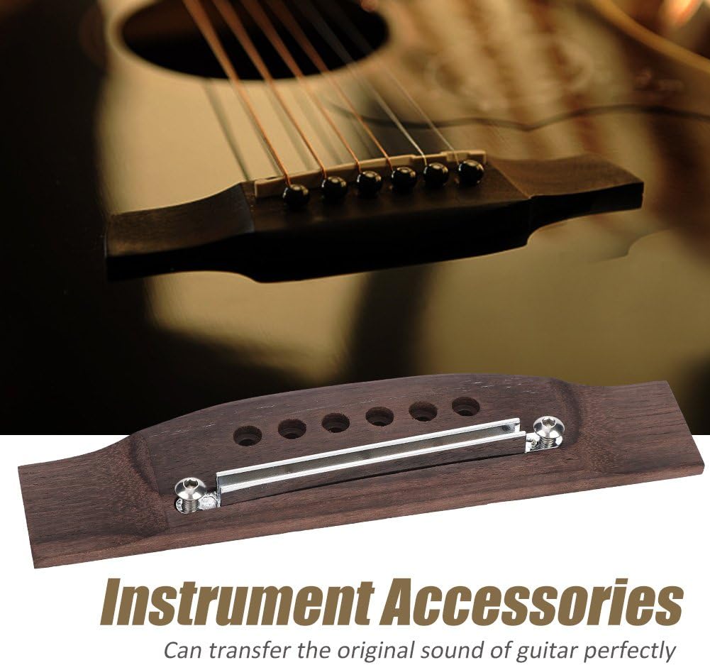 Gitarre Brücke Sattel Mutter Nuss 6 String Holz Akustische Gitarre Brücke Knochen Pins Einstellbare
