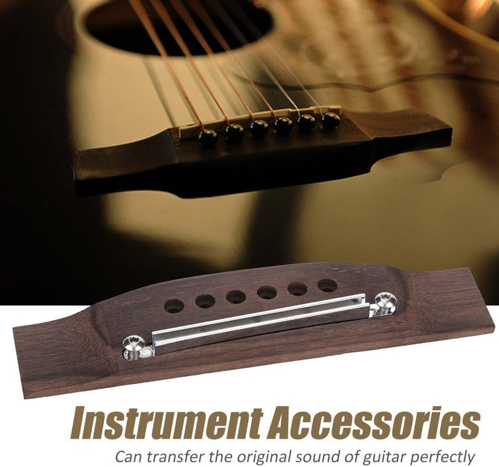 Gitarre Brücke Sattel Mutter Nuss 6 String Holz Akustische Gitarre Brücke Knochen Pins Einstellbare