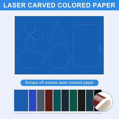 Uadme 10 Stück lasergeschnitztes farbiges Papier Keramiksteinmaterial Farbpapier zum Lasergravieren