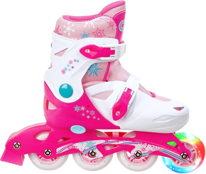 3in1 Kinder Inlineskates/Triskates/Rollschuhe Croxer Missy verstellbar mit LED leuchtendem Rad 31-34