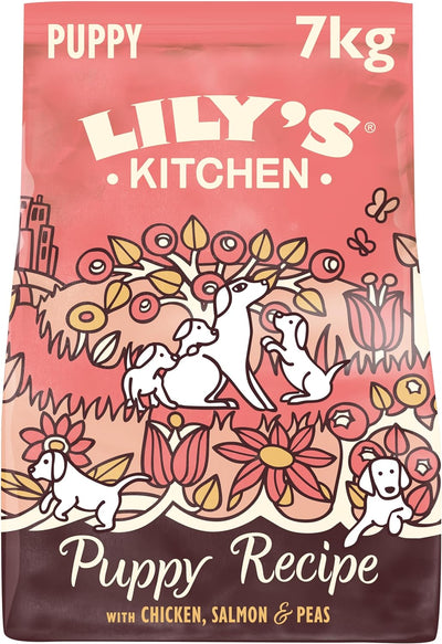 Lily's Kitchen Natürliches Trockenfutter für Welpen Huhn Lachs und Erbsen (7kg Pack) Puppy 7 kg (1er