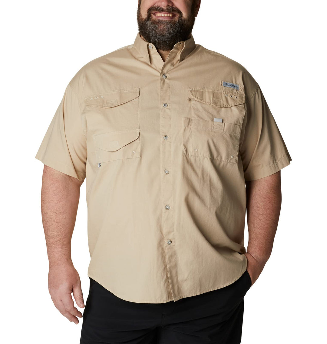 Columbia Herren Bonehead Kurzarm-Shirt Fossil 3X Tall, Fossil 3X Tall