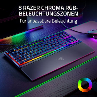 Razer Ornata V3 Tenkeyless - Kompakte Flache Gaming-Tastatur (Mecha-Membran-Switches, Tastenkappen m