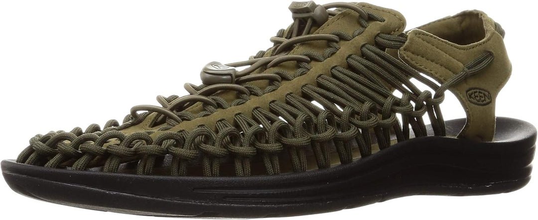 KEEN Herren Uneek Sandalen 42 EU Dark Olive Black, 42 EU Dark Olive Black