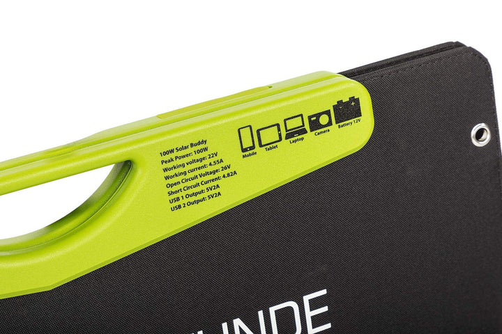 WATTSTUNDE SolarBuddy 100W Solarkoffer - Hardcover Solartasche WS100SB - faltbares Solarmodul direkt