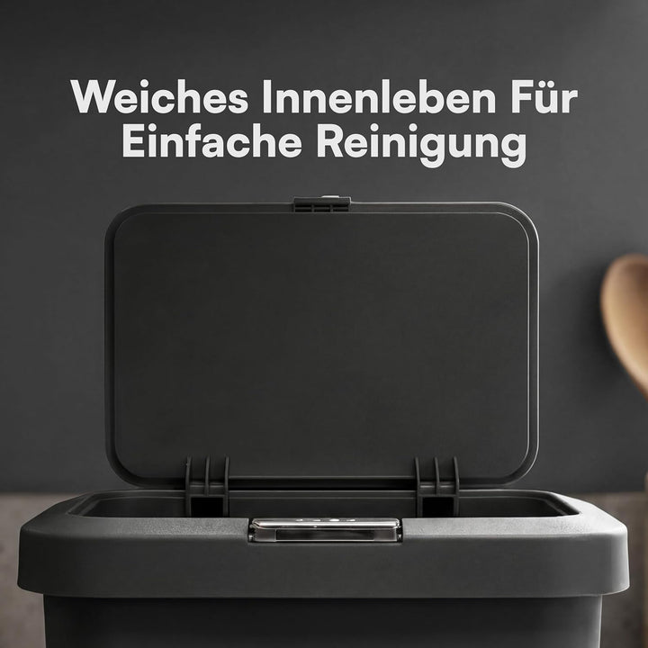 Tydi 4,5L Küchen-Biomüllbehälter mit Druckknopfdeckel - Komposteimer für die Küche - Rutschfester Bo