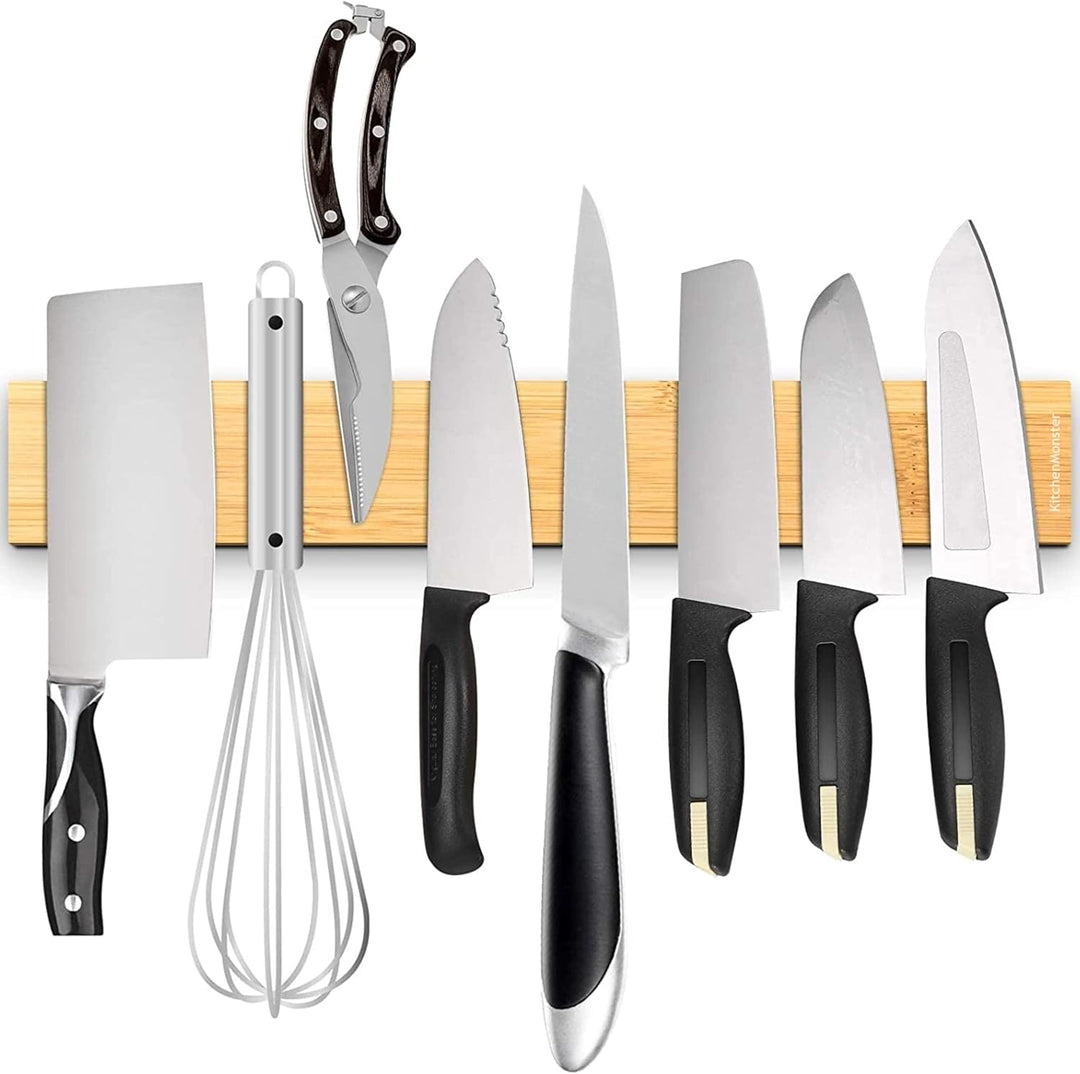 KitchenMonster® Magnetleiste Messer 40 cm - Messerhalter Magnetisch Inclusive Klebeband Tape (3M) un
