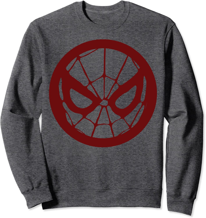 Marvel Spider-Man Face Logo Red Tonal Sweatshirt