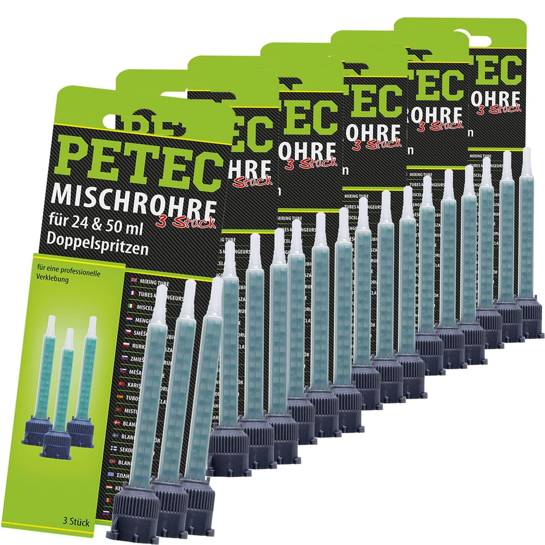 BandelOne enthält 6x3er Pack PETEC Mischrohr Statikmischrohr Fuer 24 & 50 ML Spritze Doppelspritze