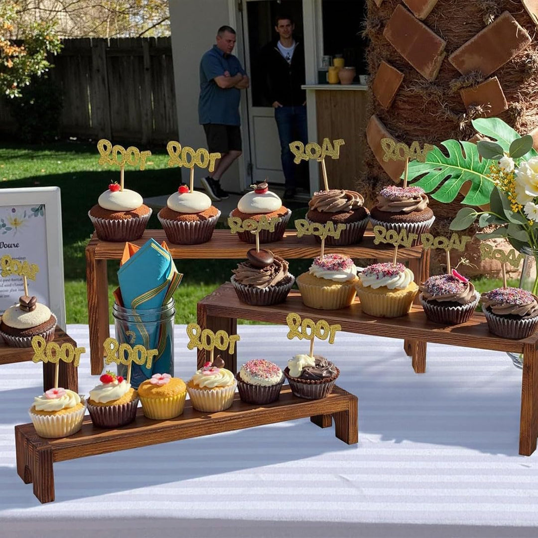 4 Tier Display Ständer, Holz Regal Organizer Tortenständer für Cupcakes, Schreibtischständer Präsent