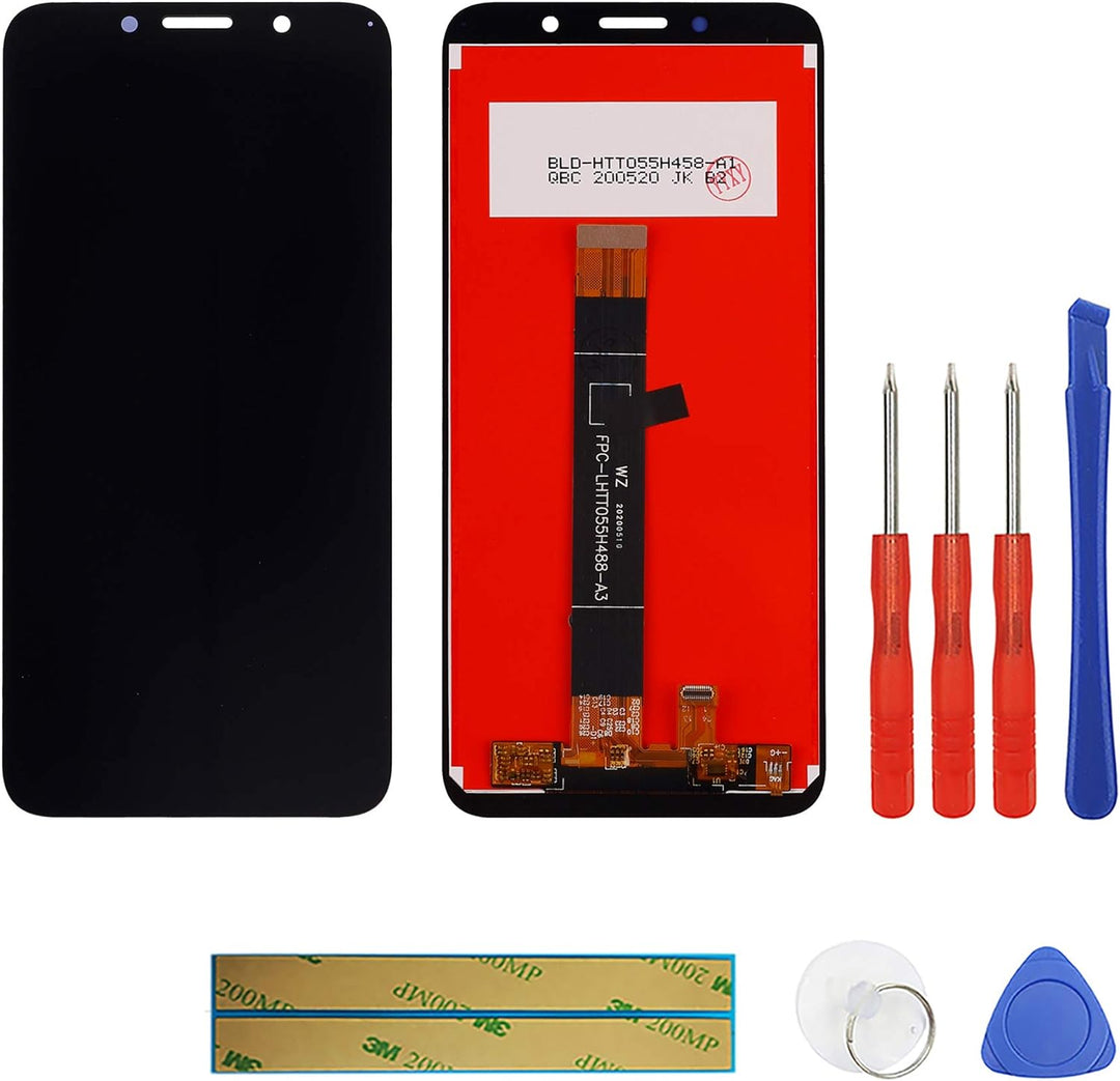 swark LCD Display Kompatibel mit Moto E6 Play XT2029, XT2029-1 (Schwarz Ohne Rahmen) Touchscreen + T