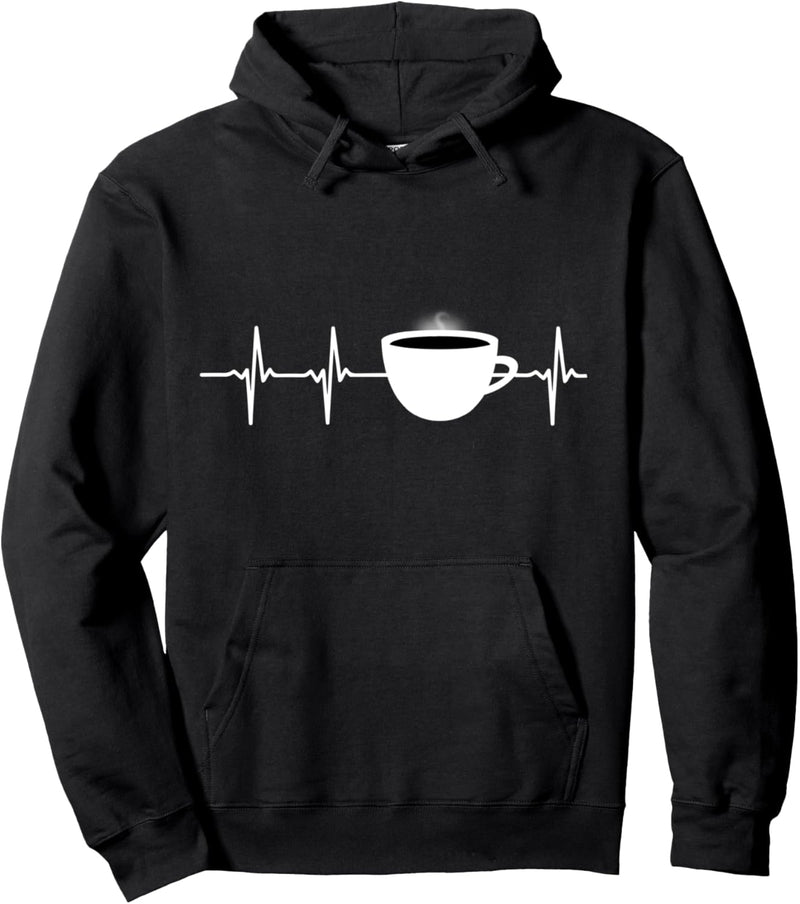 Coffee Lovers Heartbeat Pullover Hoodie