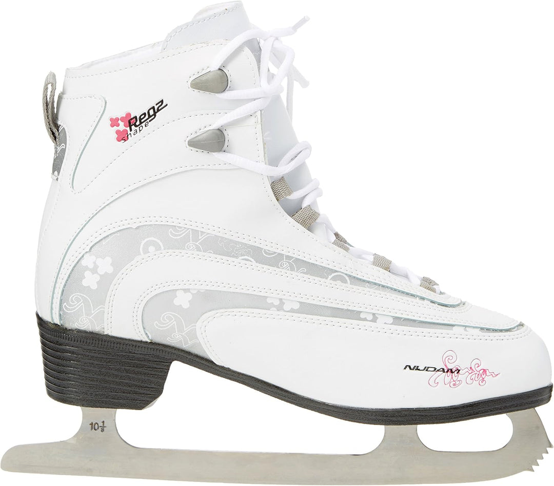 SCHREUDERS SPORT Nijdam 0043-WIT-41 Damen Eiskunstlauf 36 Weiss/Silber/Fuchsia, 36 Weiss/Silber/Fuch