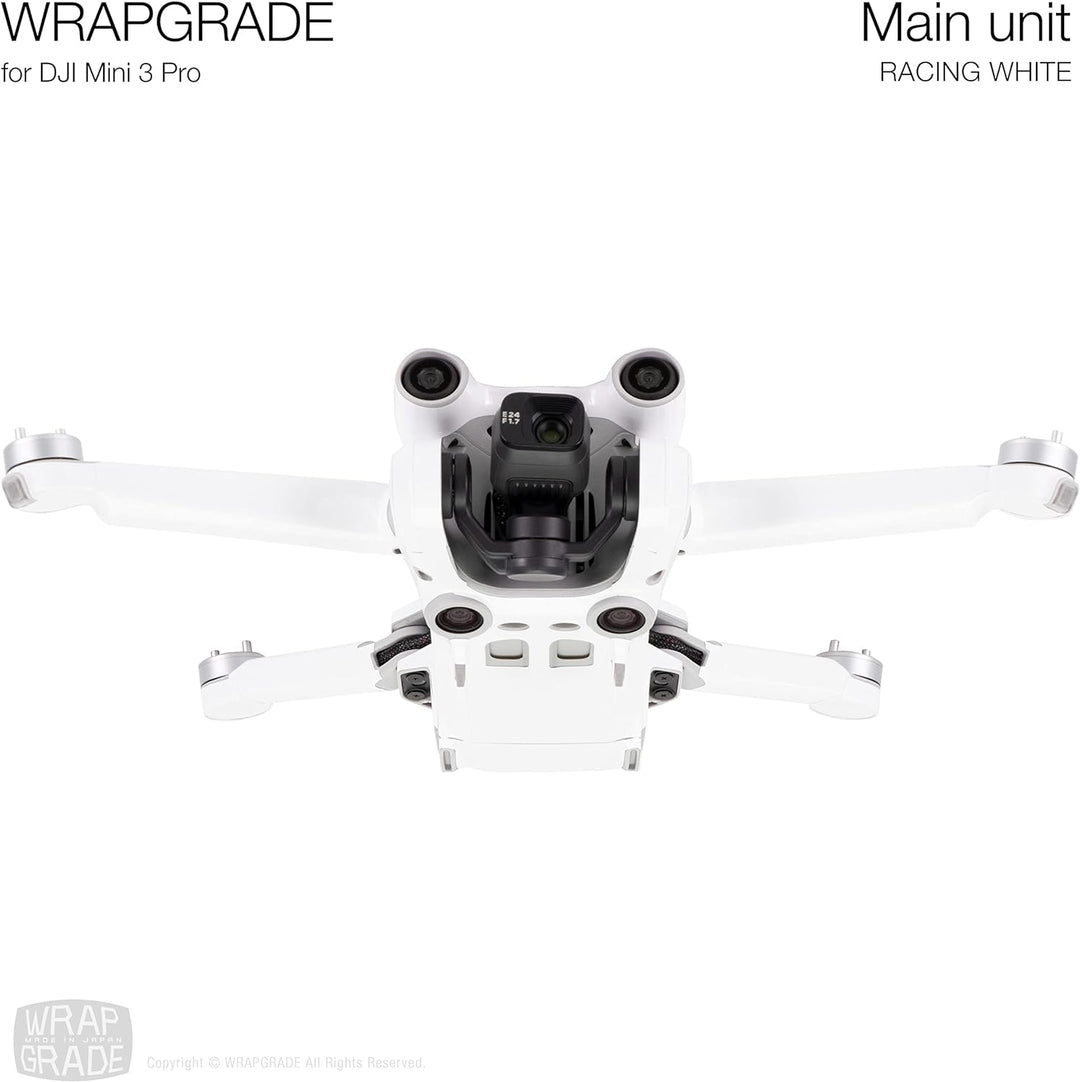 WRAPGRADE Skin Kompatibel mit DJI Mini 3 Pro (Racing White)