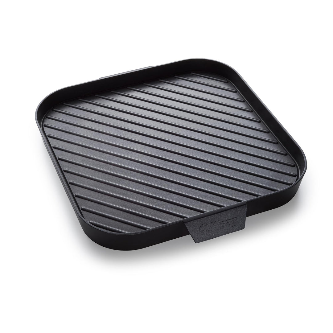 Kisag GrillplatteQUADRO 25×25cm, Antihaft‑Aluminium Grill Platte mit ILAG® 2‑lagiger Beschichtung, f